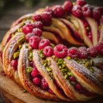 Festive Raspberry Pistachio Wreath