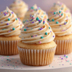 Fluffy Classic Vanilla Cupcakes with Swirled Buttercream