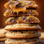 Gooey Caramel-Stuffed Chocolate Chip Cookies