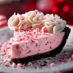 No-Bake Christmas Peppermint Cream Pie