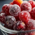 Orange Vanilla Candied Cranberries