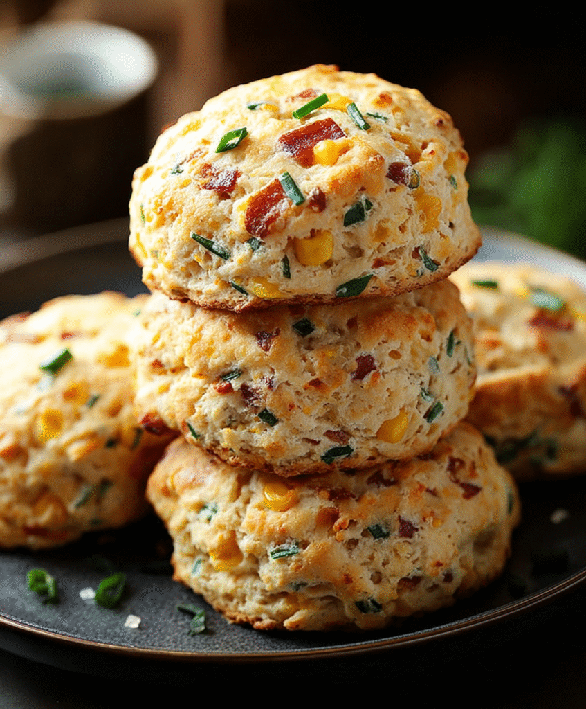 Savory Cheddar-Bacon Breakfast Biscuits