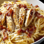 Silky Chicken Carbonara with Crispy Bacon