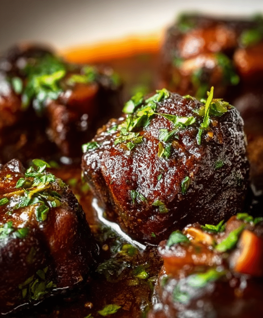 Slow-Cooked Oxtail in Bone Broth Reduction