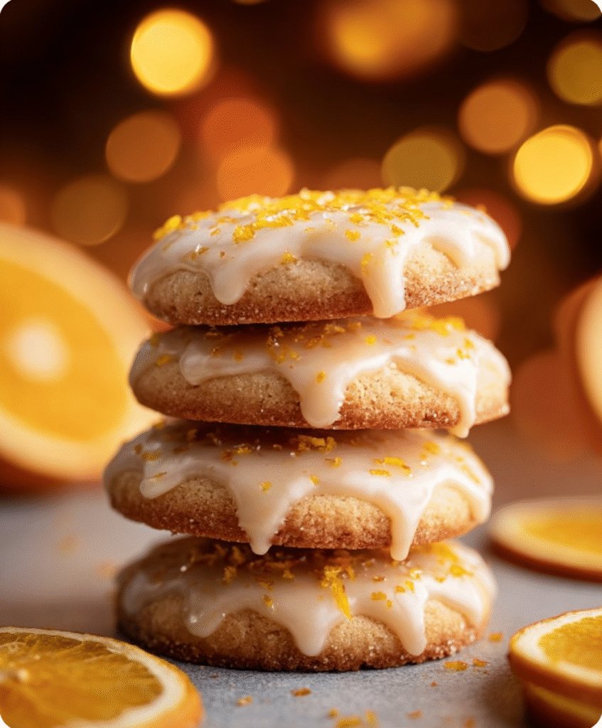 Soft Christmas Orange-Glazed Cookies