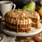 Spiced Apple Walnut Cake with Salted Caramel Frosting