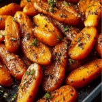 Sticky Honey Garlic Roasted Carrots