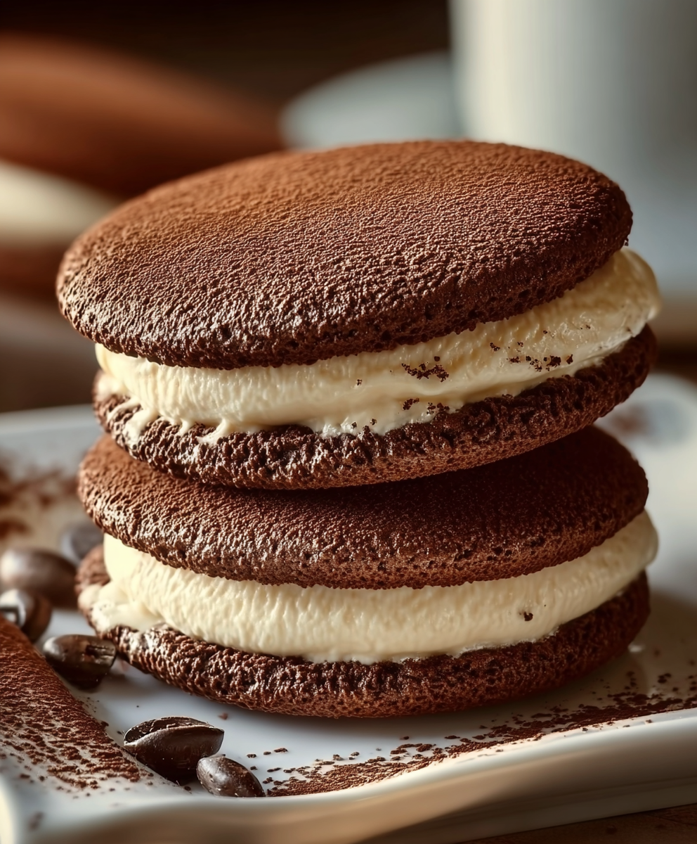Tiramisu Sandwich Cookies