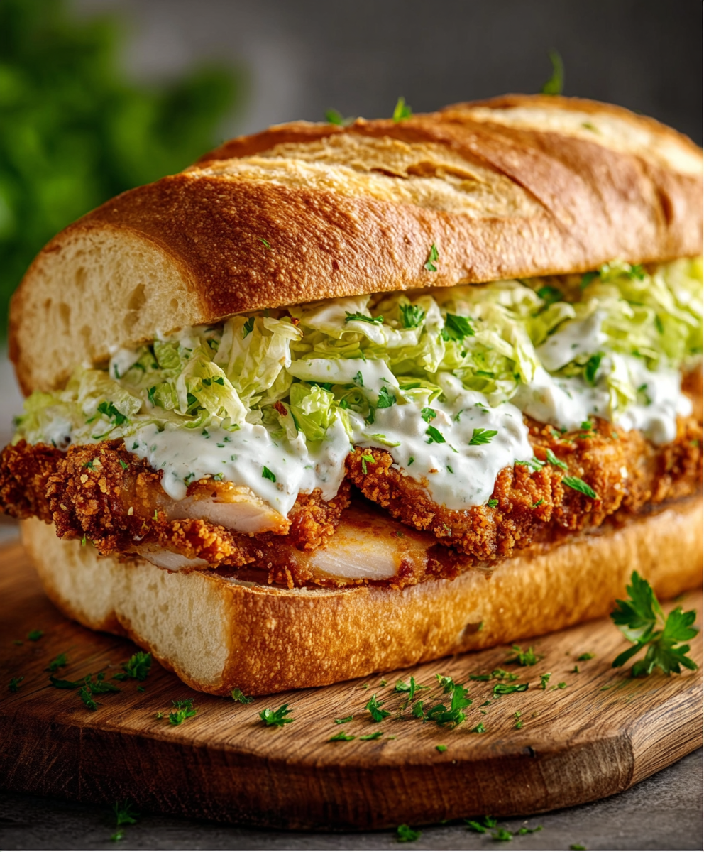 Ultimate Crispy Chicken Caesar Sandwich