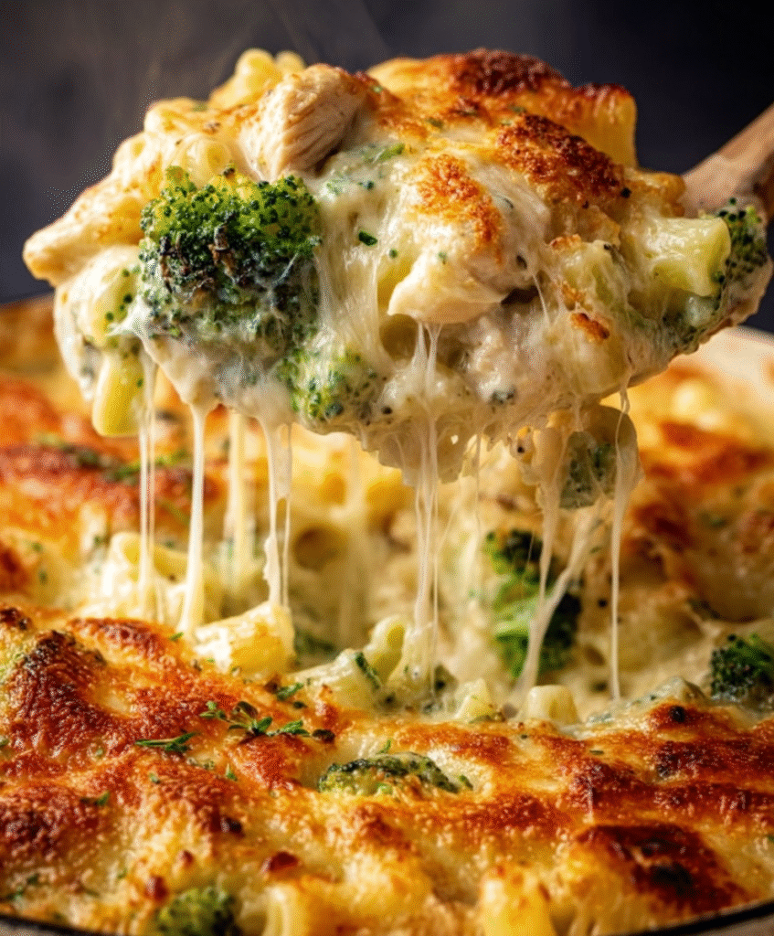 Ultra-Creamy Chicken Broccoli Pasta Bake