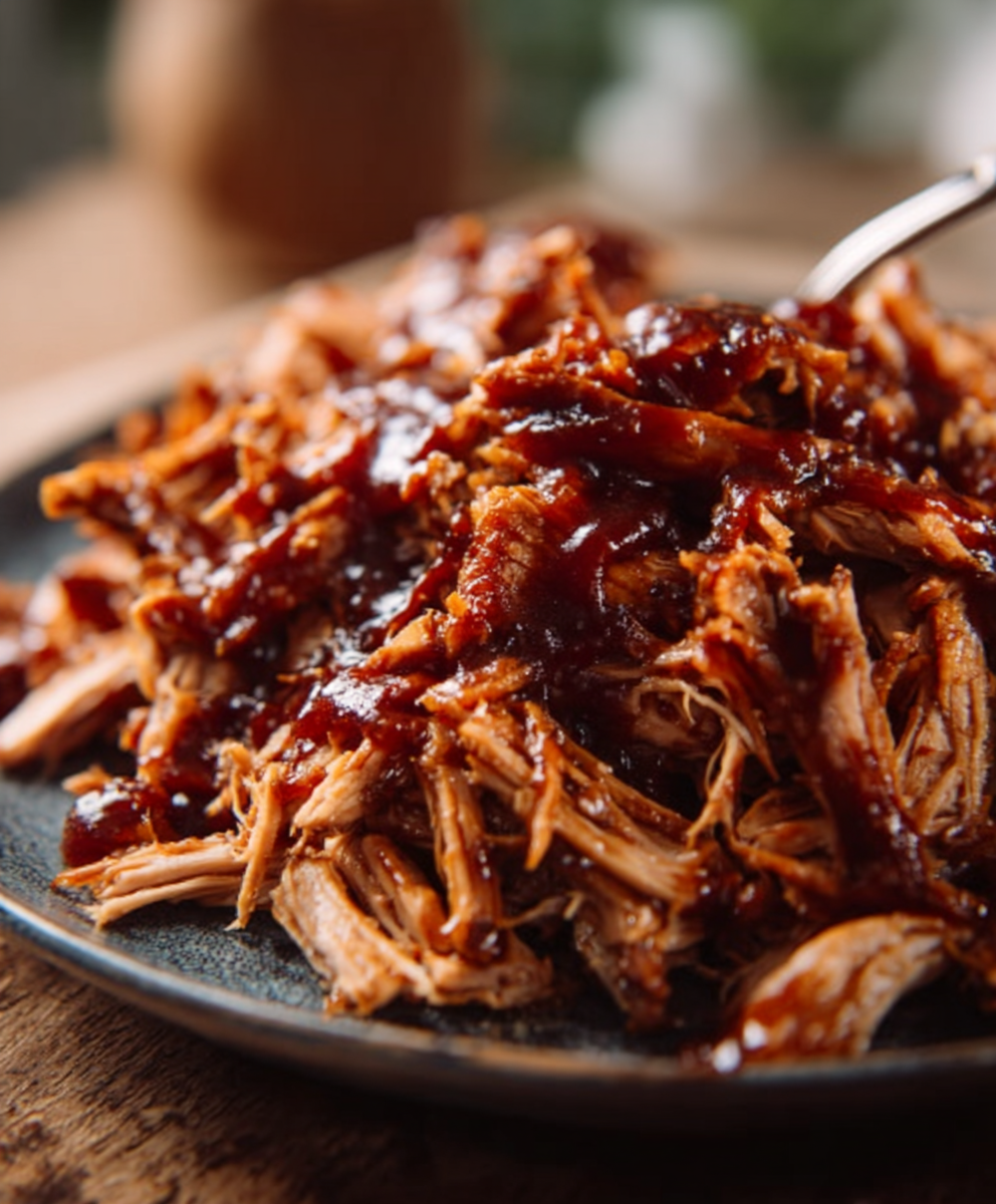 Ultra-Easy 2-Ingredient Crockpot BBQ Chicken