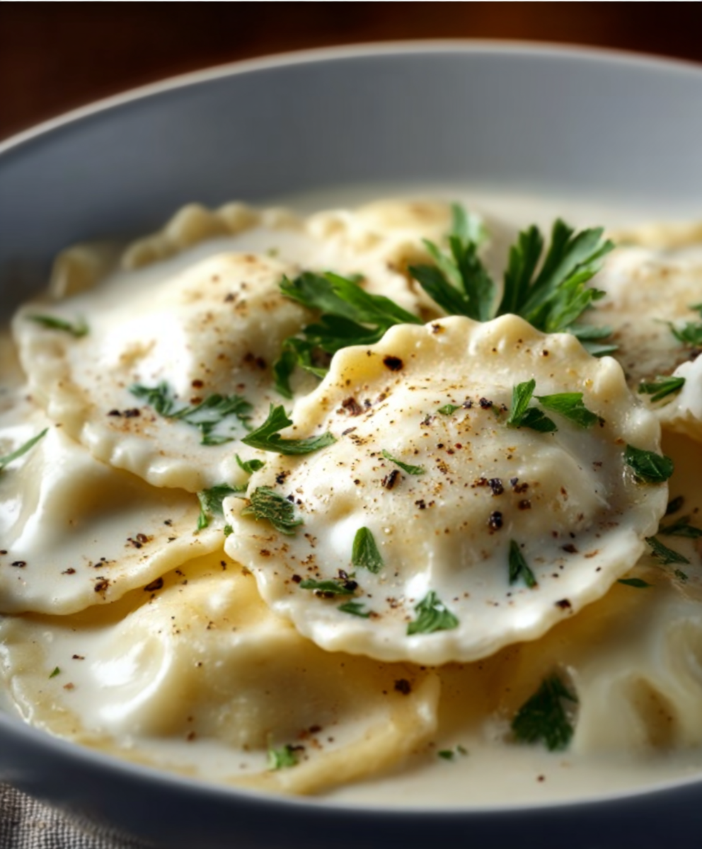 Velvet White Wine Cream Ravioli Sauce