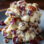 White Chocolate Cranberry Pecan Holiday Clusters
