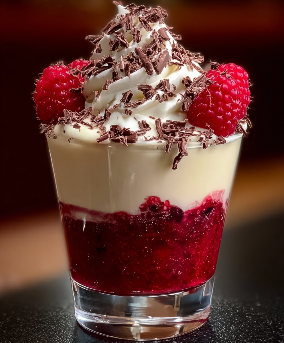 White Chocolate Raspberry Layer Shot (Slippery Dick-Style Dessert Shot)