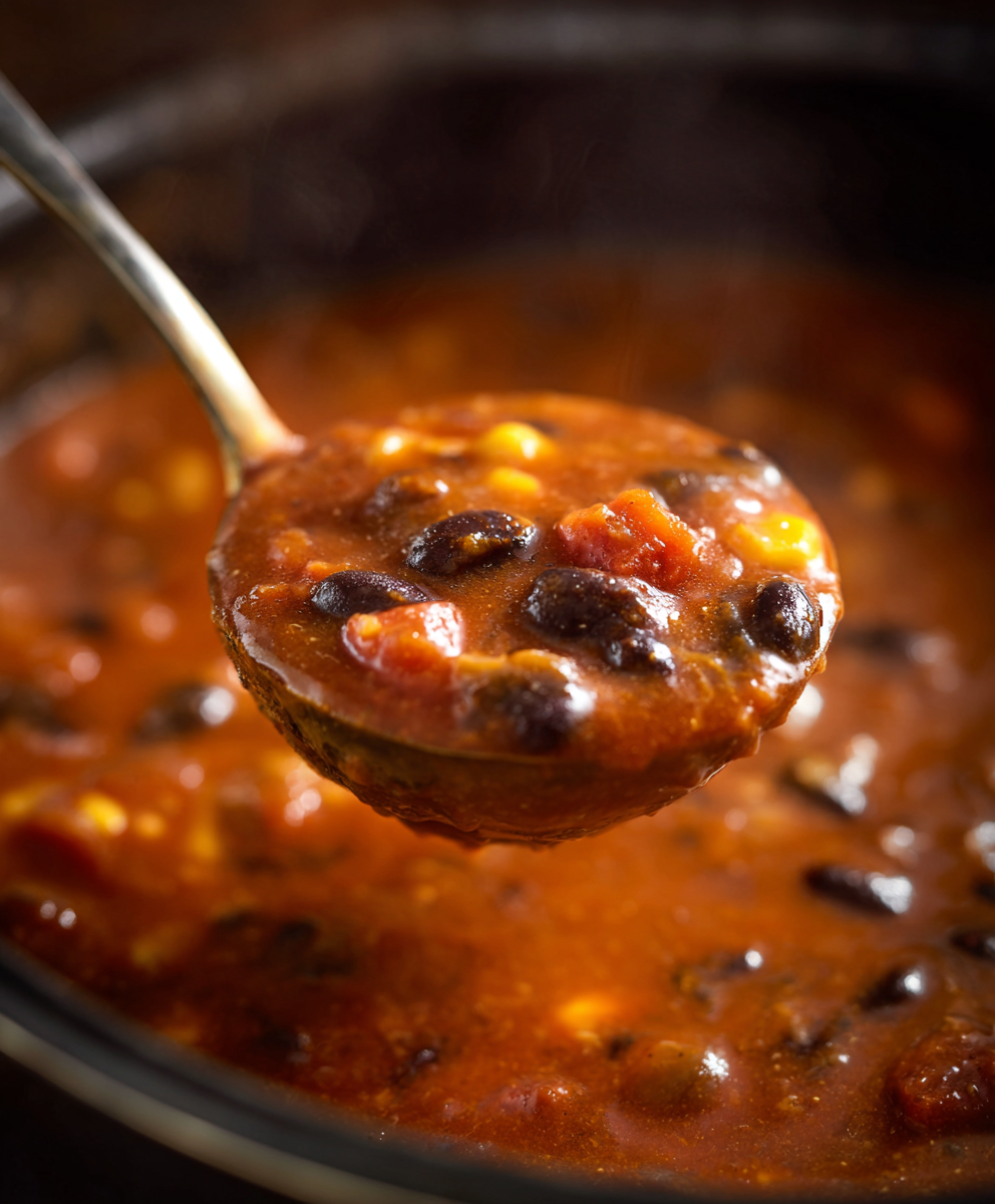 5-Minute Cheesy Black Bean Enchilada Soup