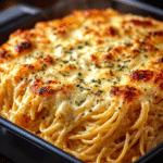 Baked Cream Cheese Spaghetti Casserole