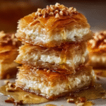 Baklava Cheesecake Phyllo Cookies with Honey Drizzle
