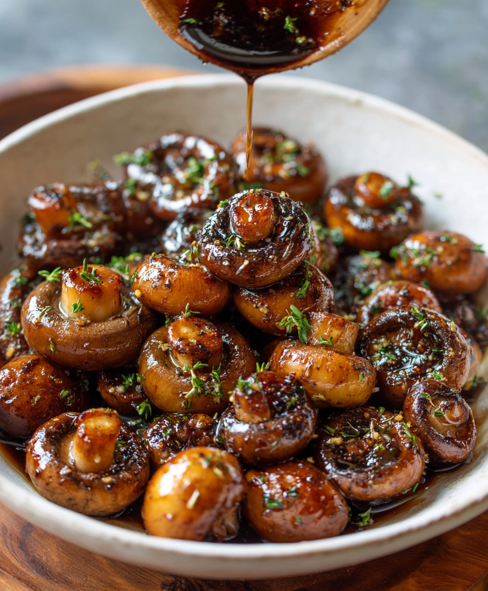 Balsamic Soy Garlic Mushrooms