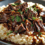 Braised Pot Roast with Parmesan Risotto