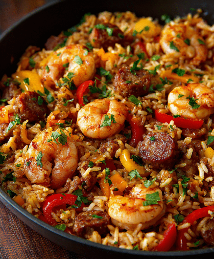 Cajun Shrimp & Sausage Dirty Rice
