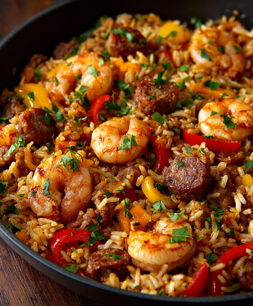 Cajun Shrimp & Sausage Dirty Rice
