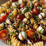 Caprese Pasta Salad with Balsamic Glaze