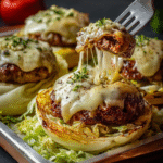 Cheesy Oven-Baked Cabbage Burgers