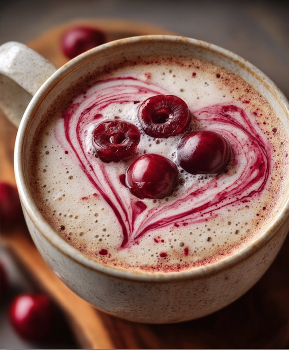 Cherry Vanilla Tea Latte Bliss
