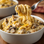 Classic Creamy Baked Chicken Tetrazzini