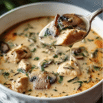 Clean Creamy Chicken & Mushroom Soup (Dairy-Free)