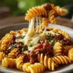 Creamy Cajun Beef & Mozzarella Rotini