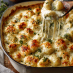 Creamy Chicken Gnocchi Alfredo Bake