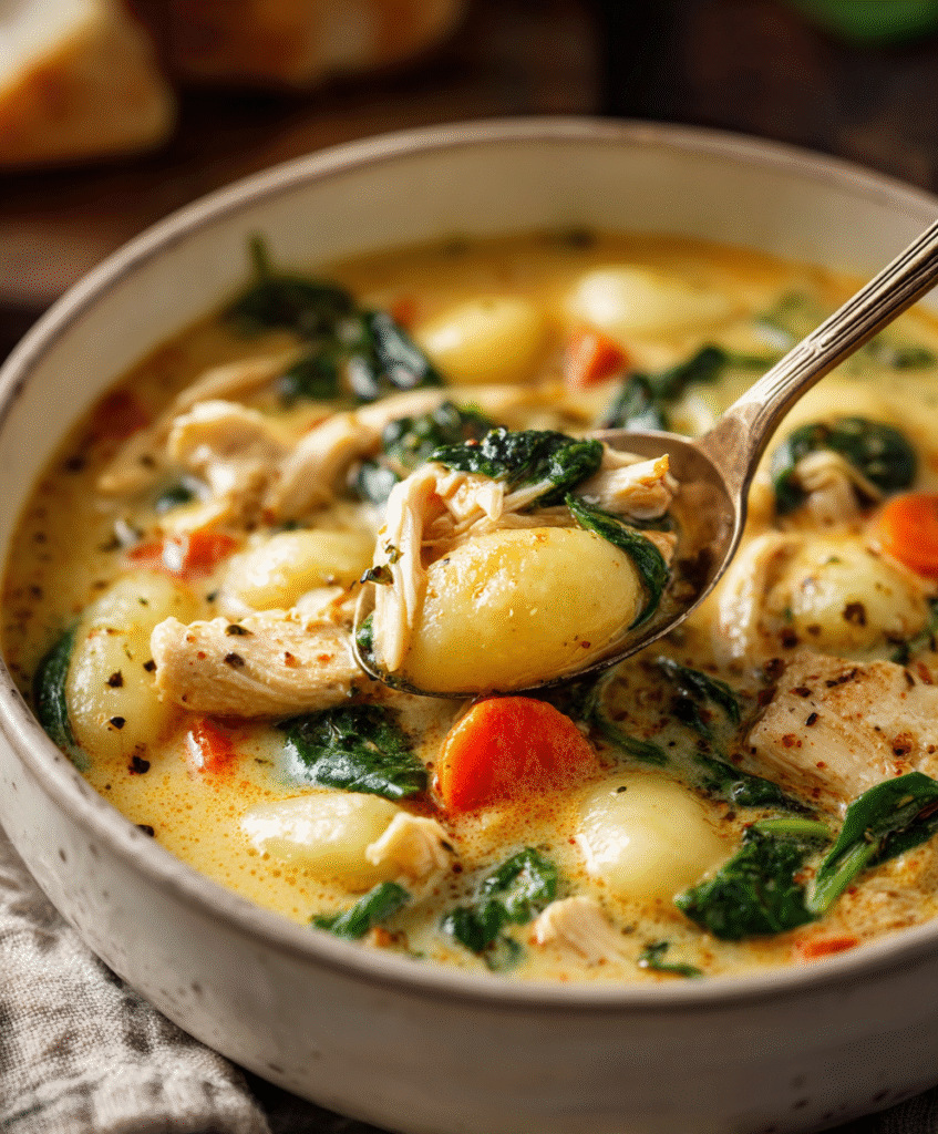 Creamy Chicken Gnocchi Comfort Soup