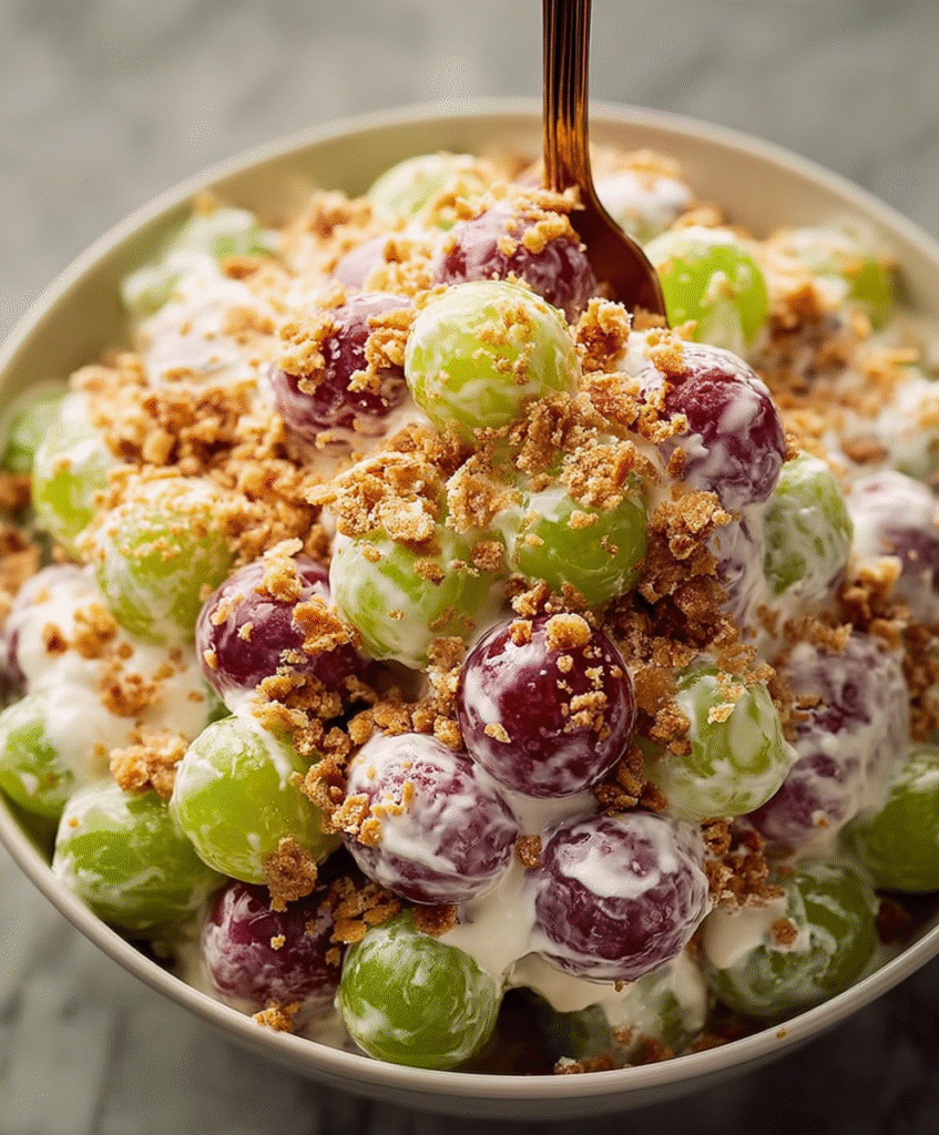 Creamy Crunch Grape Salad