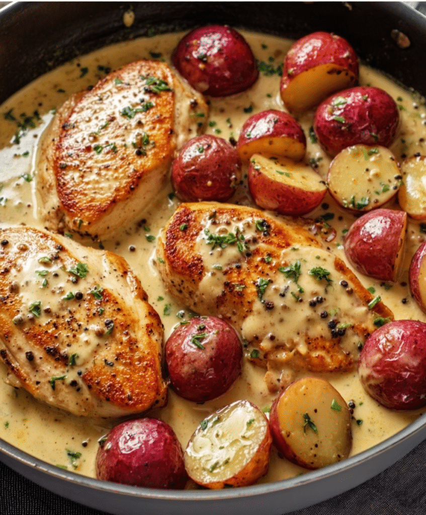 Creamy Dijon Chicken & Potatoes