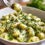 Creamy Garlic Pesto Gnocchi