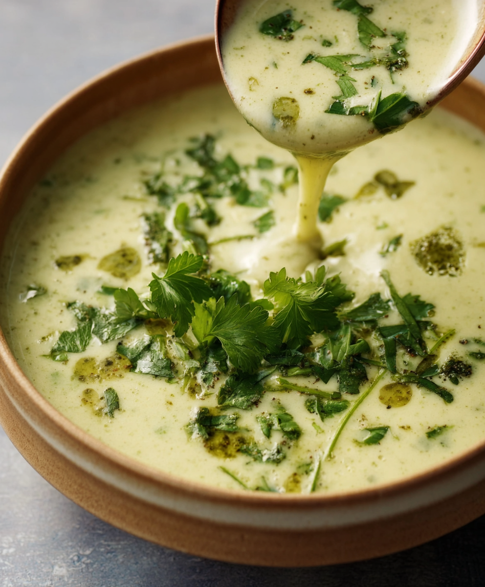 Creamy Roasted Poblano Soup