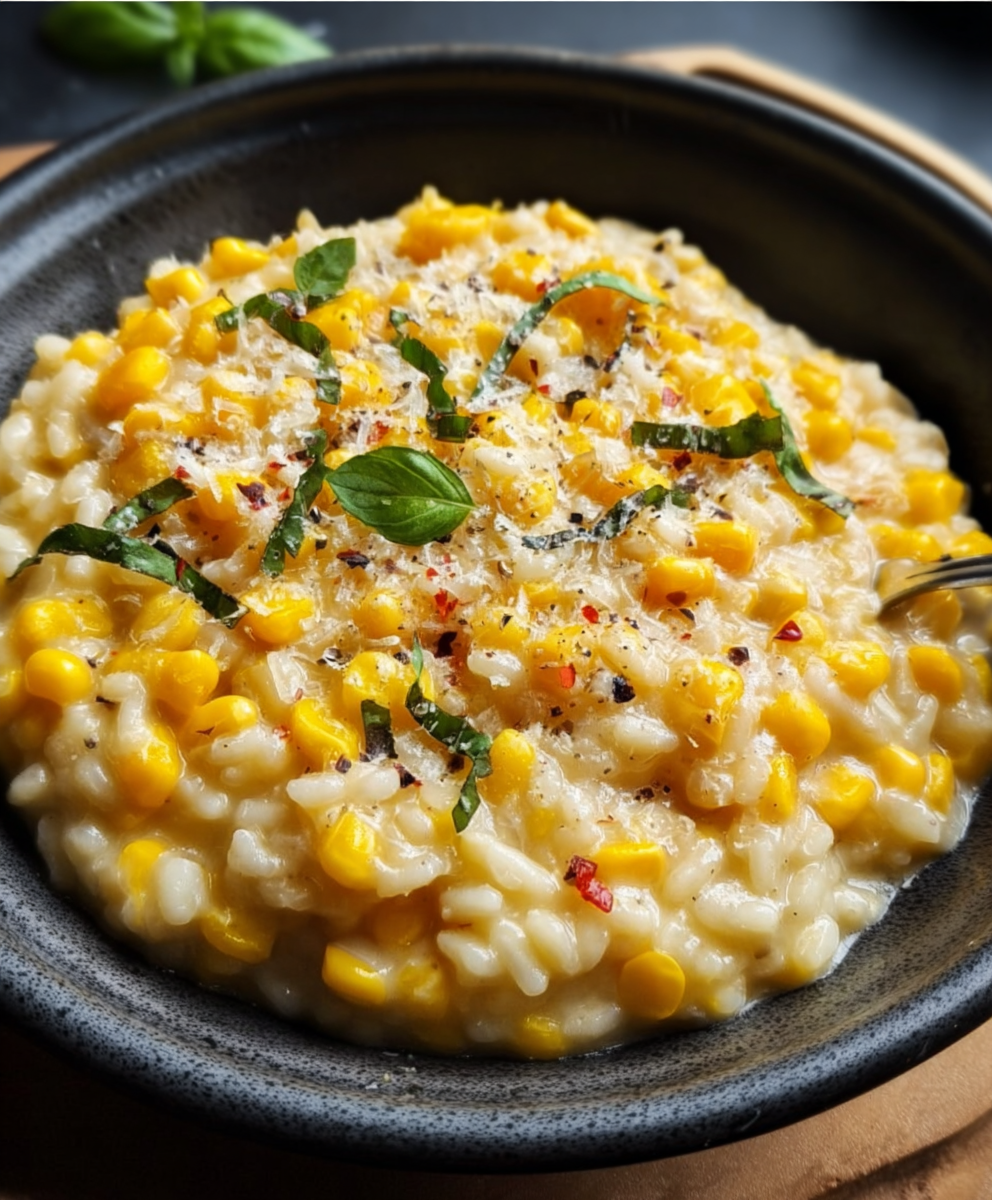 Creamy Sweet Corn Parmesan Risotto