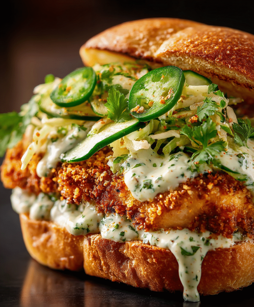 Crispy Cilantro Lime Chicken Sandwiches