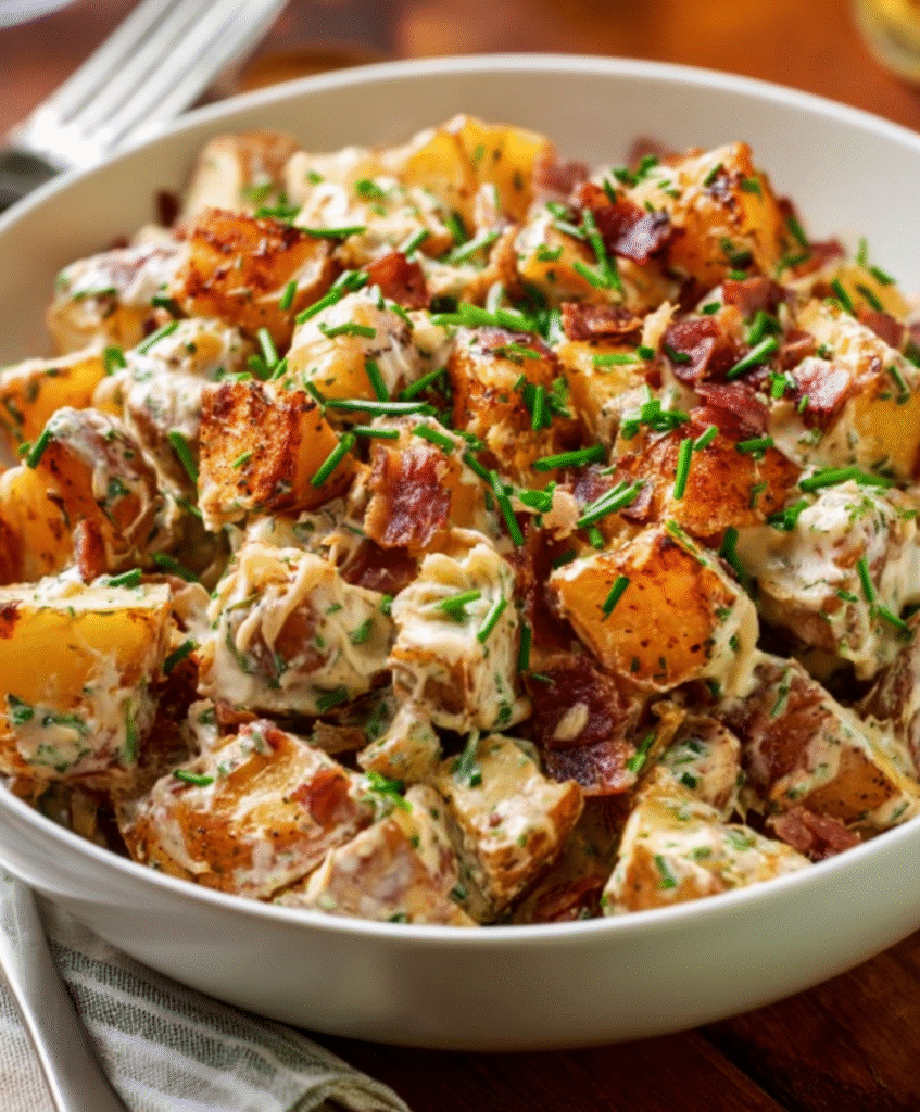 French Onion Loaded Potato Salad