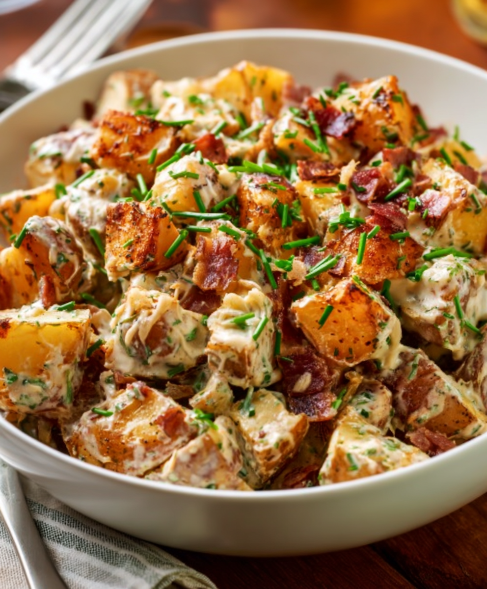 French Onion Loaded Potato Salad