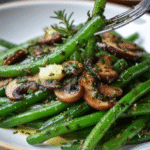 Garlic Butter Green Beans & Mushrooms