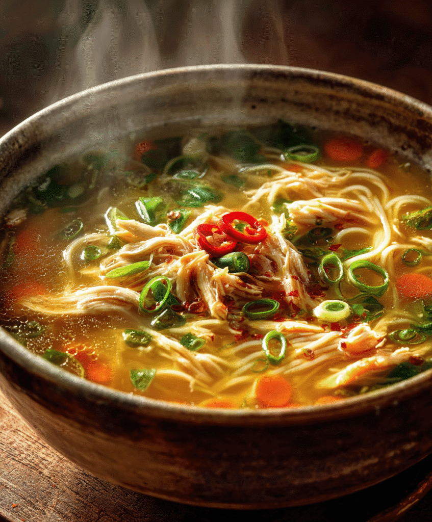 Ginger Garlic Chicken Noodle Soup