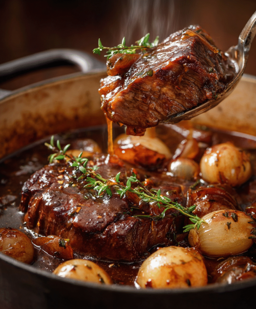 Greek Beef Stifado (Slow-Braised Onion Stew)