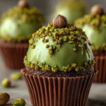 Pistachio Ferrero Rocher Brownie Domes