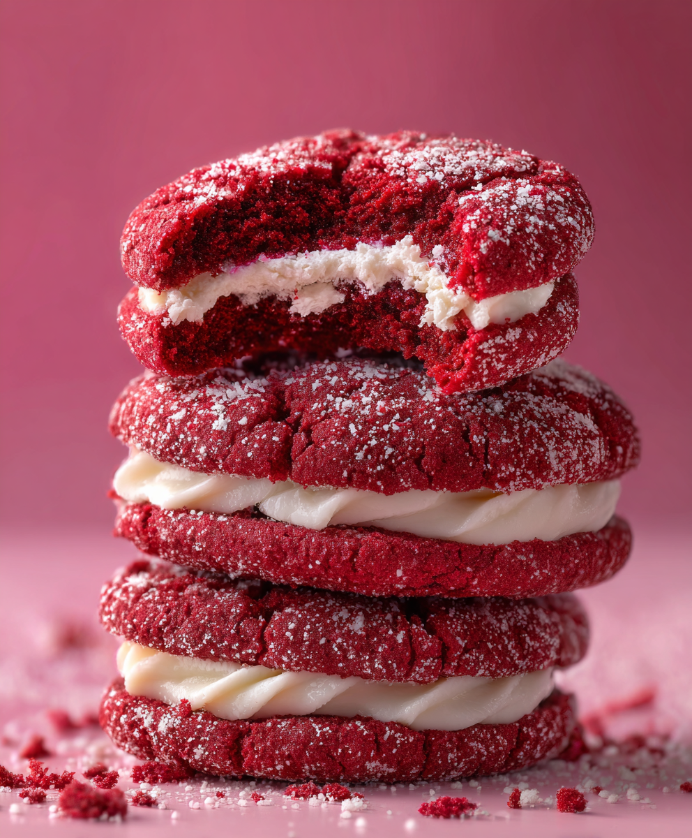 Red Velvet Sandwich Cookies