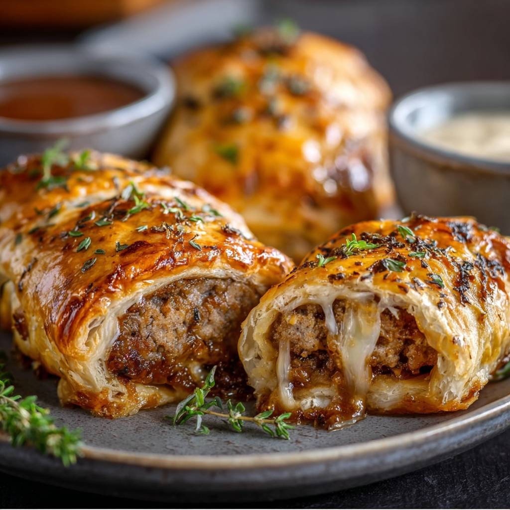 Savory French Onion Sausage Rolls