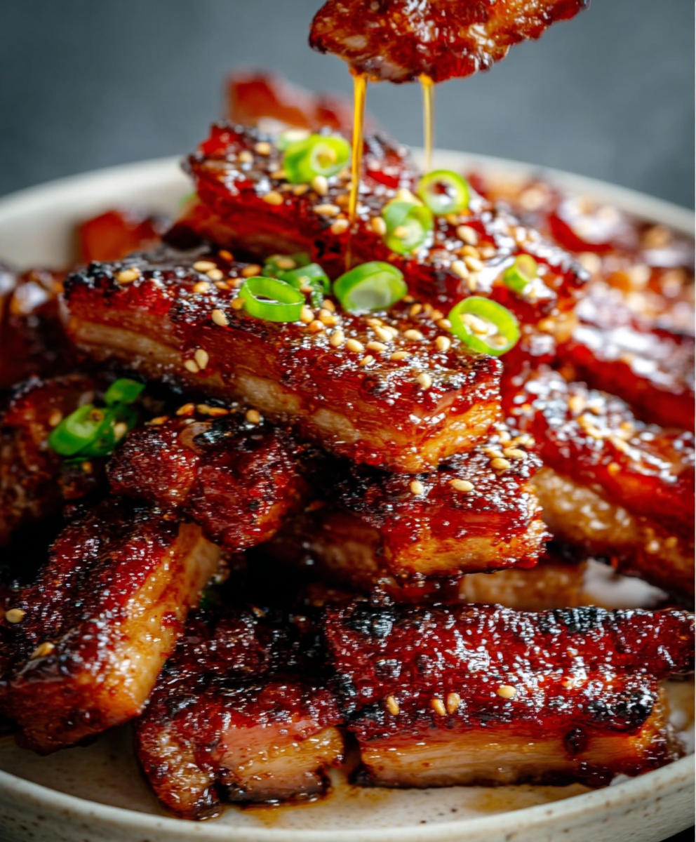 Sticky Korean Pork Belly Sizzler