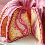 Strawberry Milkshake Swirl Bundt Cake