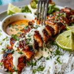 Sweet Chili Chicken Bowl with Coconut Lime Drizzle